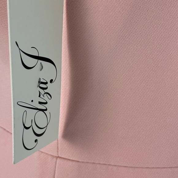 Eliza J Sleeveless Cross Bodice Cascading Ruffle Gown- Pink - size 10 - Picture 9 of 10